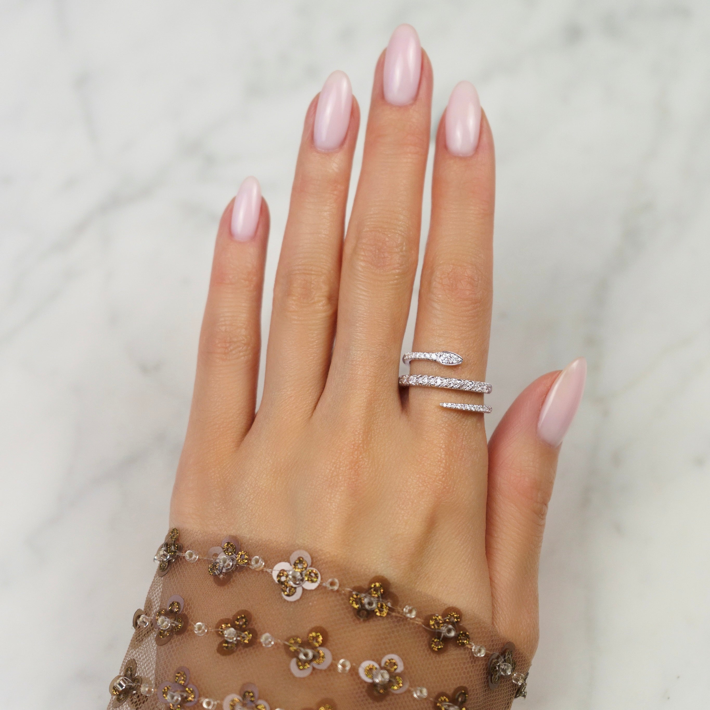 Serpent Diamond Ring