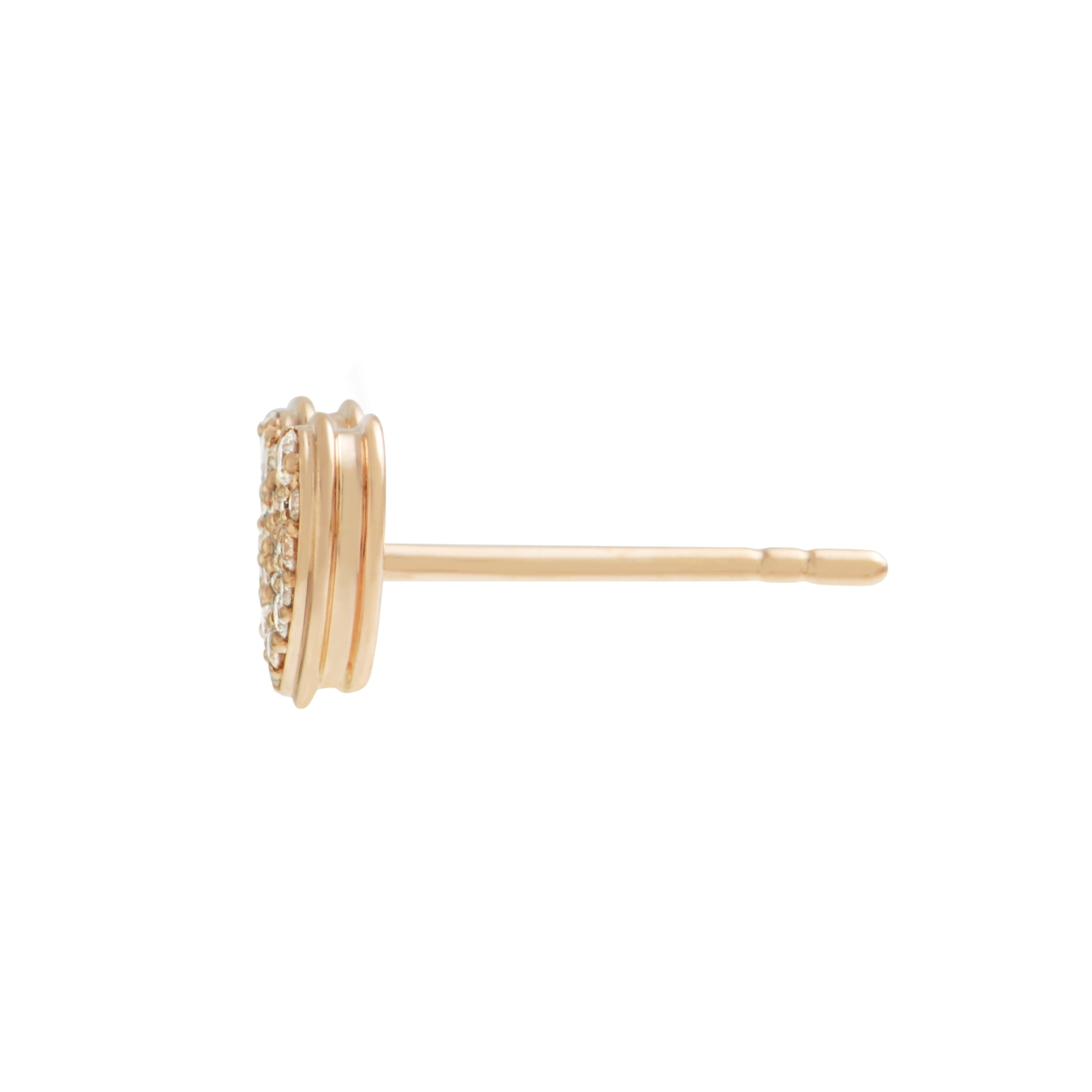 Heart-Shaped Stud Earrings