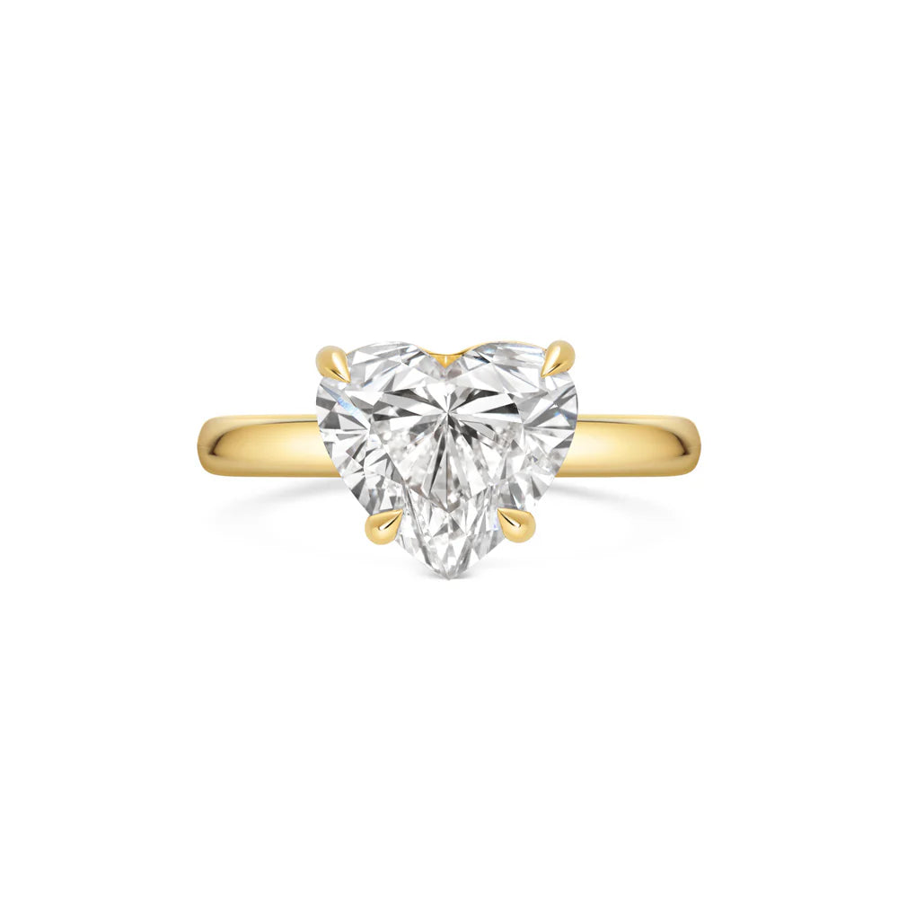 Miyuki Heart Solitaire Ring