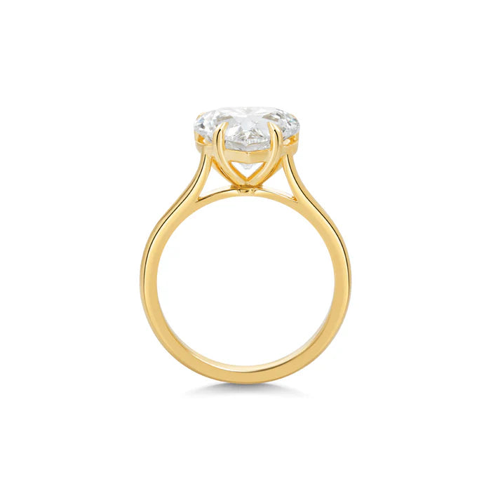 Miyuki Heart Solitaire Ring