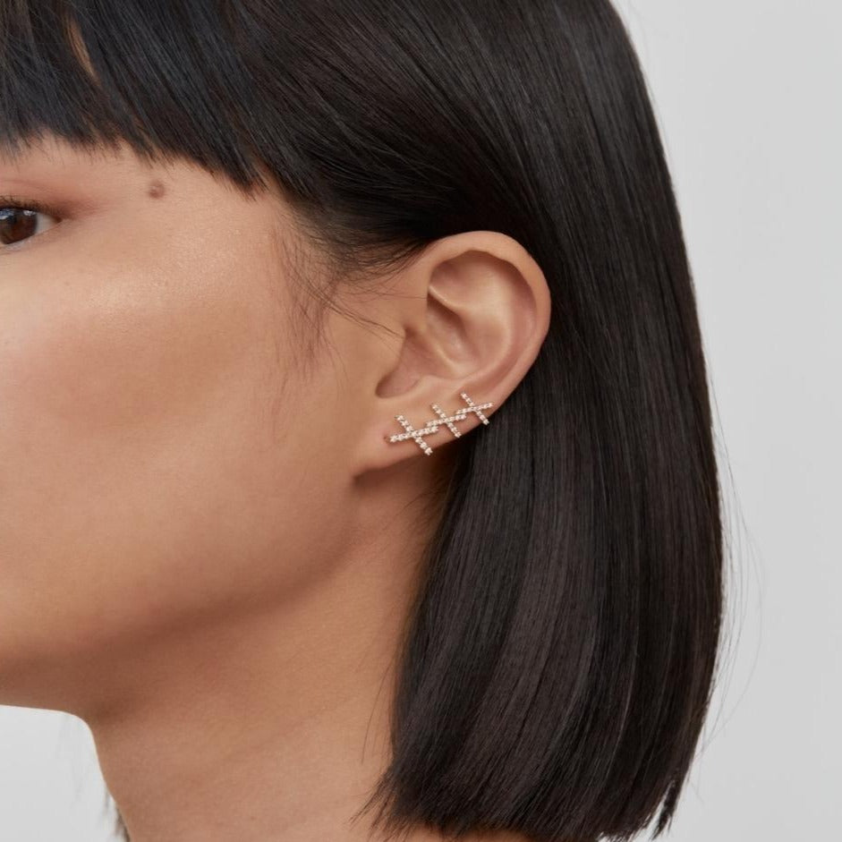 Ear Cuff Diamond Earrings