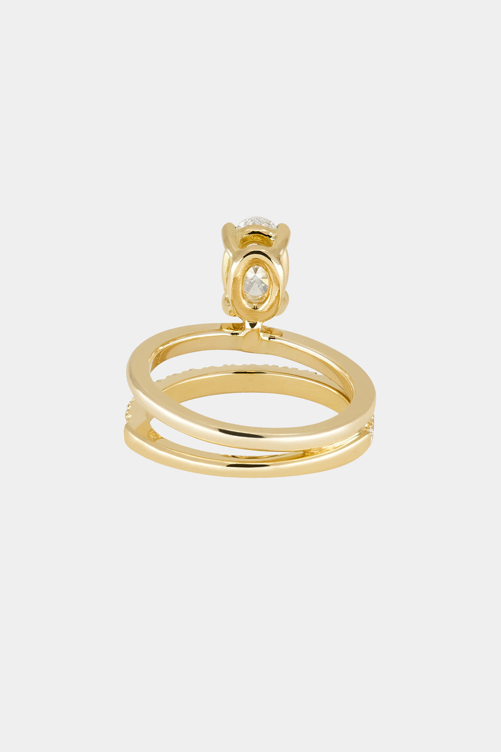 Duo Band Oval Ring