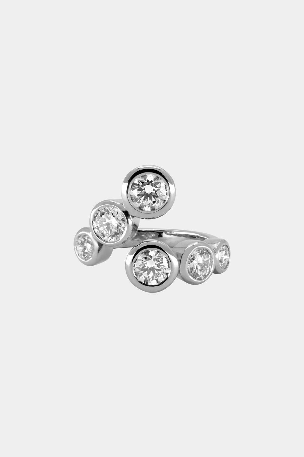 The Round Diamond Bezel Wrap Ring