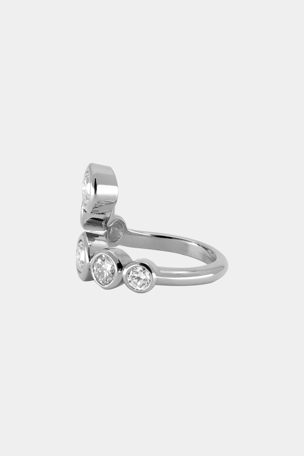 The Round Diamond Bezel Wrap Ring