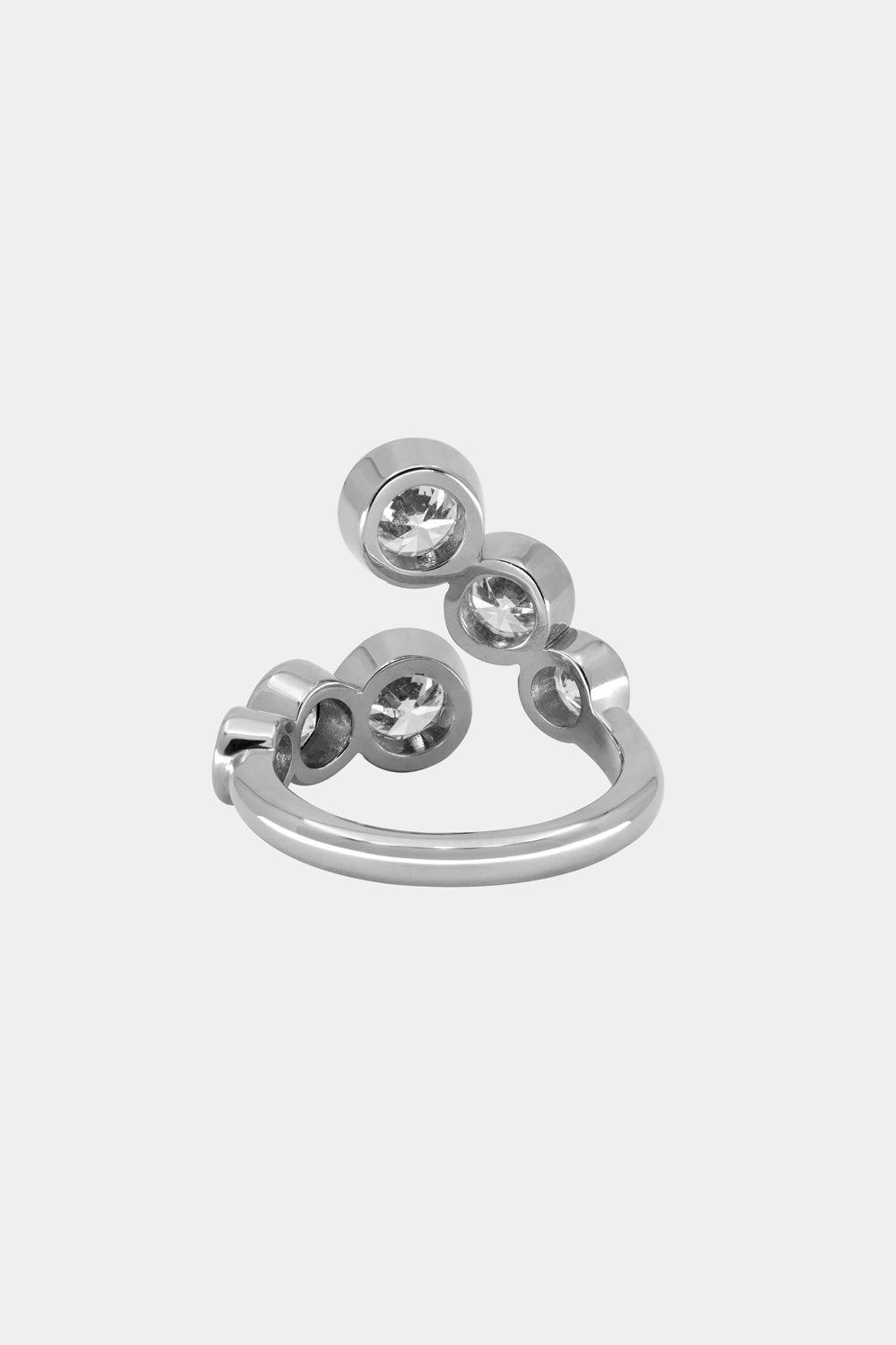 The Round Diamond Bezel Wrap Ring