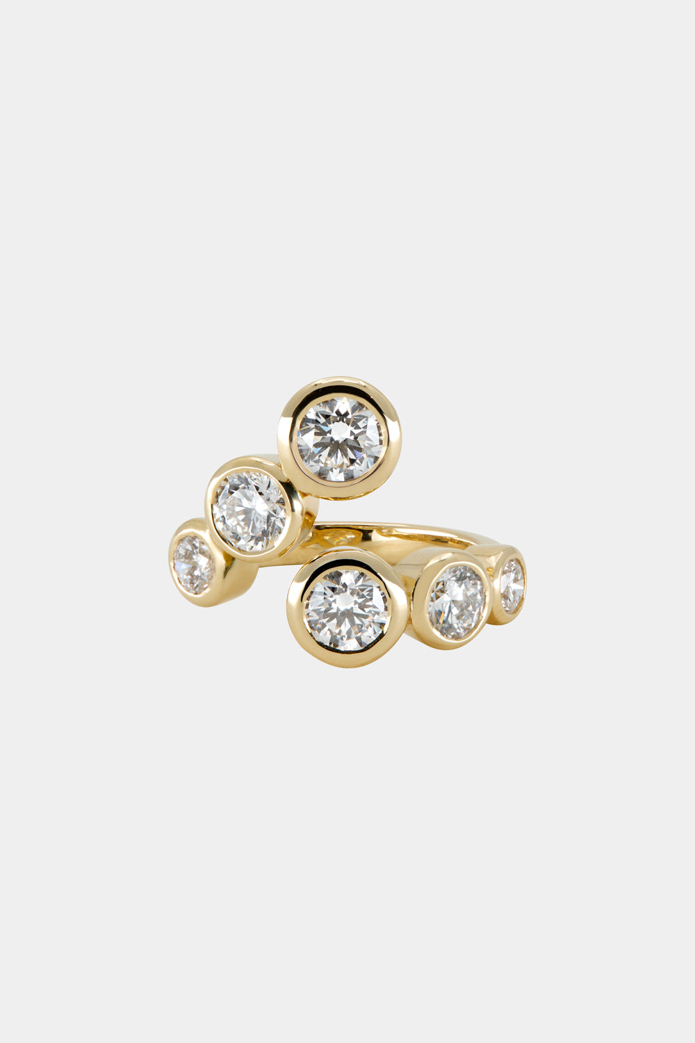 The Round Diamond Bezel Wrap Ring