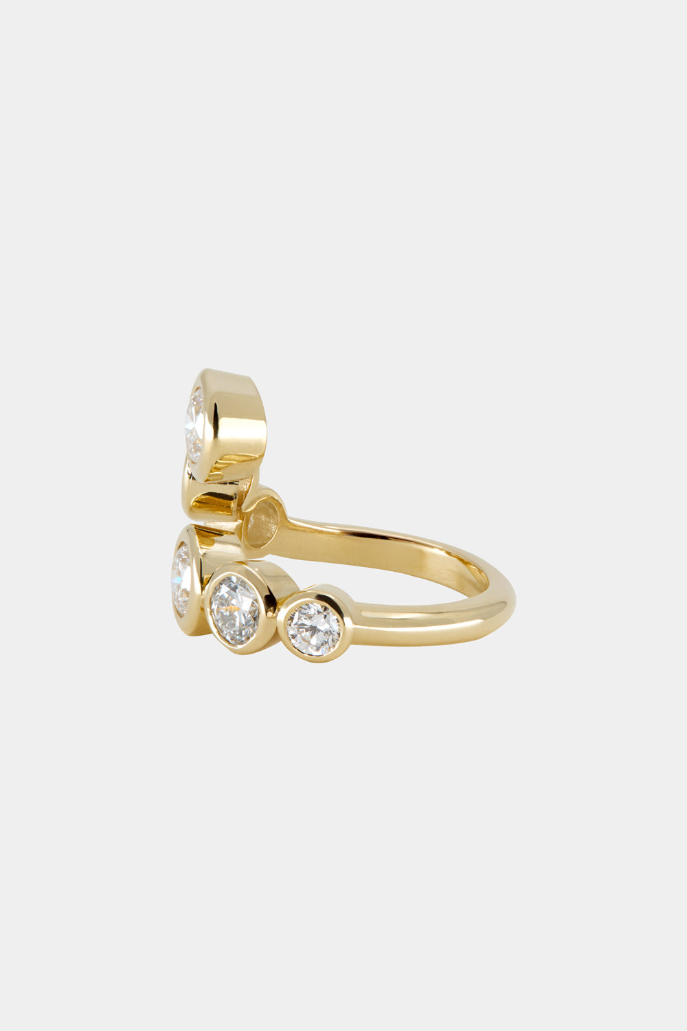 The Round Diamond Bezel Wrap Ring