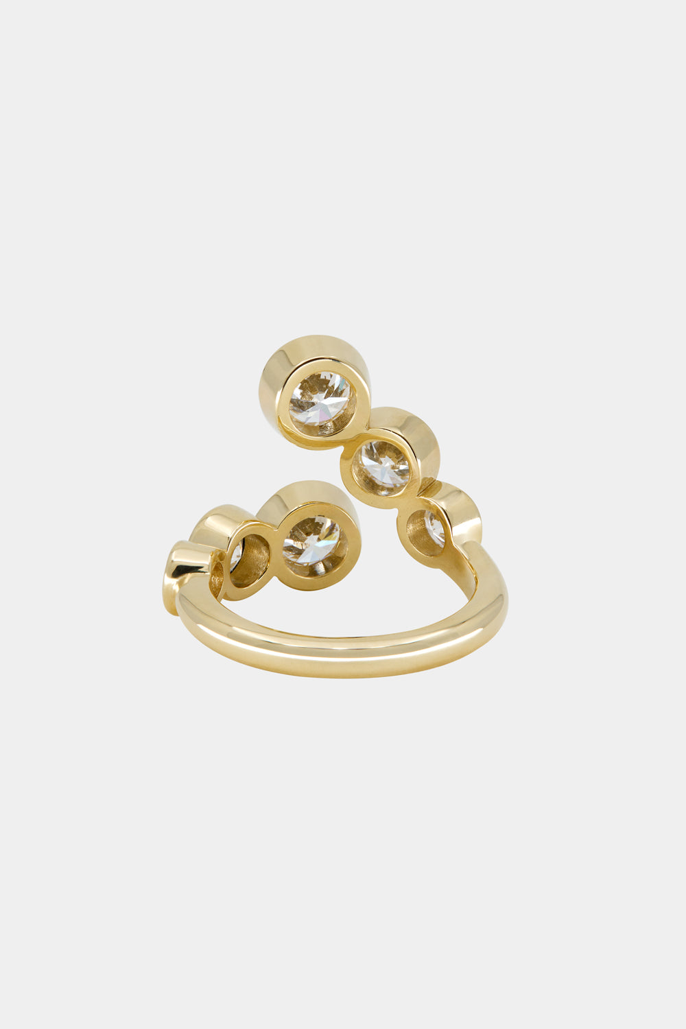 The Round Diamond Bezel Wrap Ring