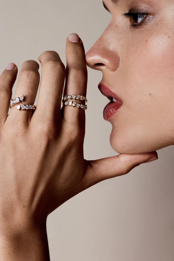 Scattered Diamond Ring