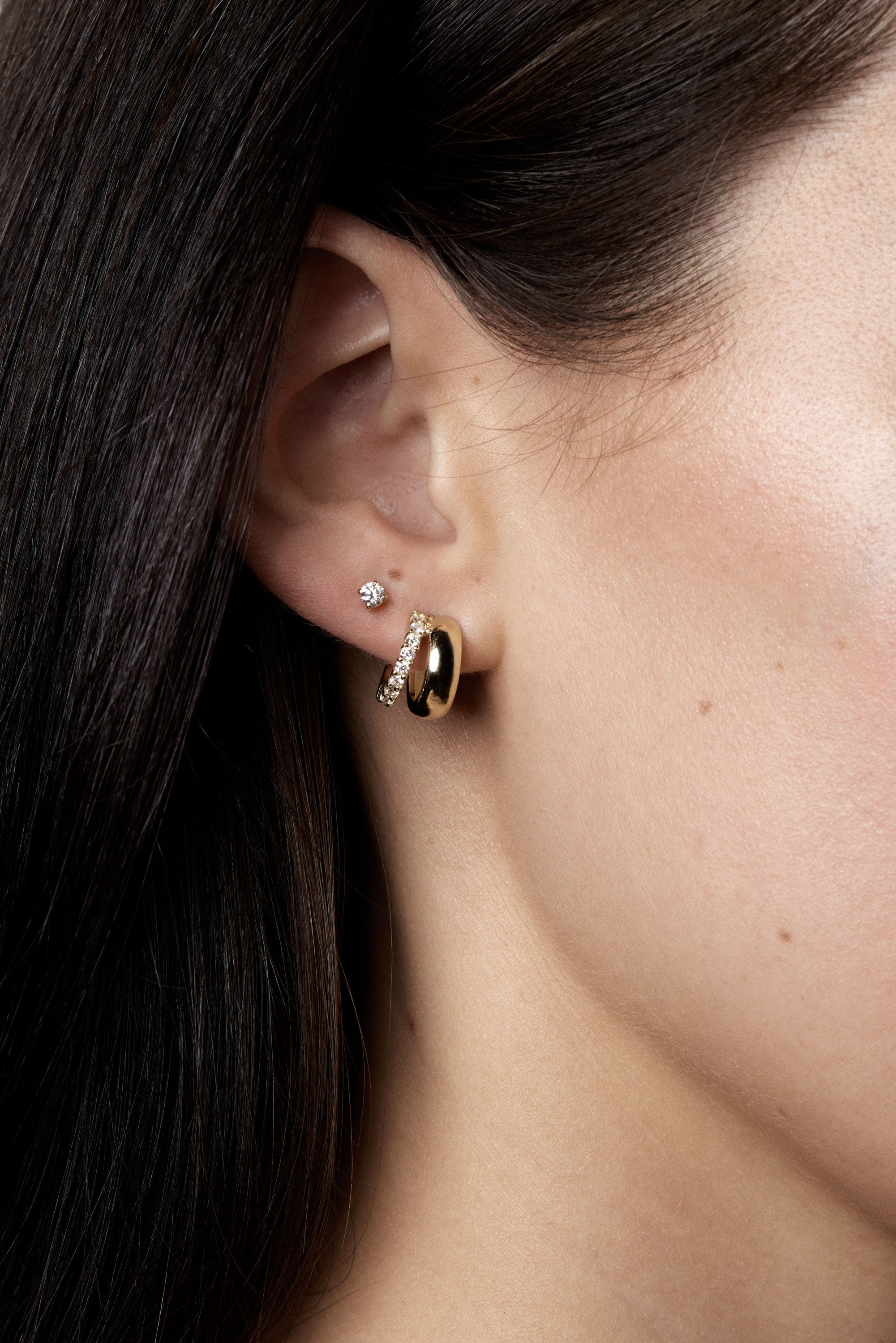 Band Diamond Earrings
