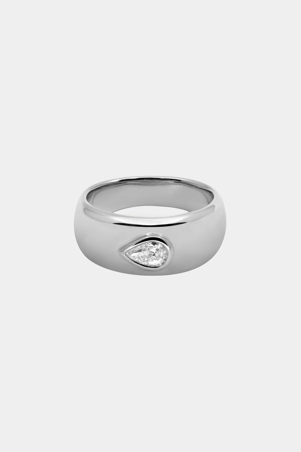 The Pear Diamond Bezel Blob Ring