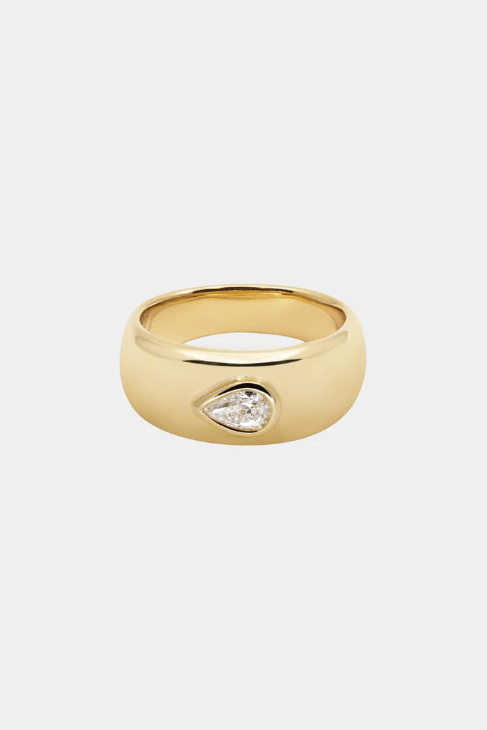 Luxe Pear Bezel Statement Ring