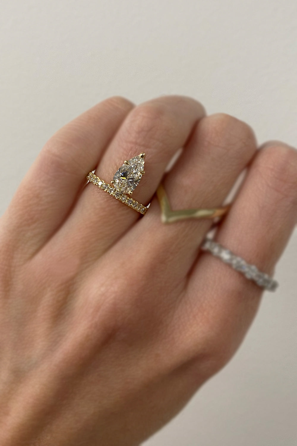 Harley Pear Statement Ring