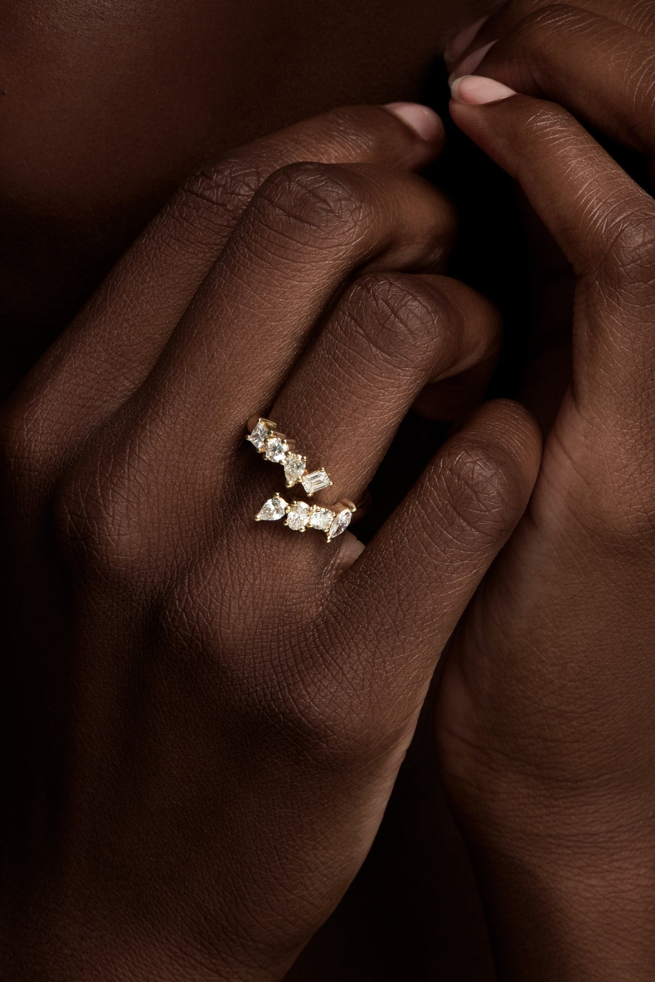 Mini Scattered Diamond Wrap Ring