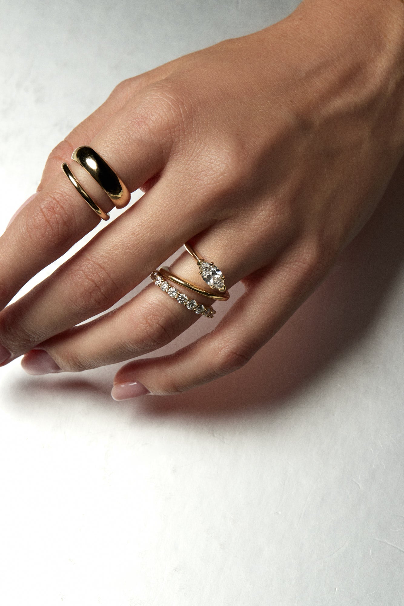 East-West Marquise Signature Ring
