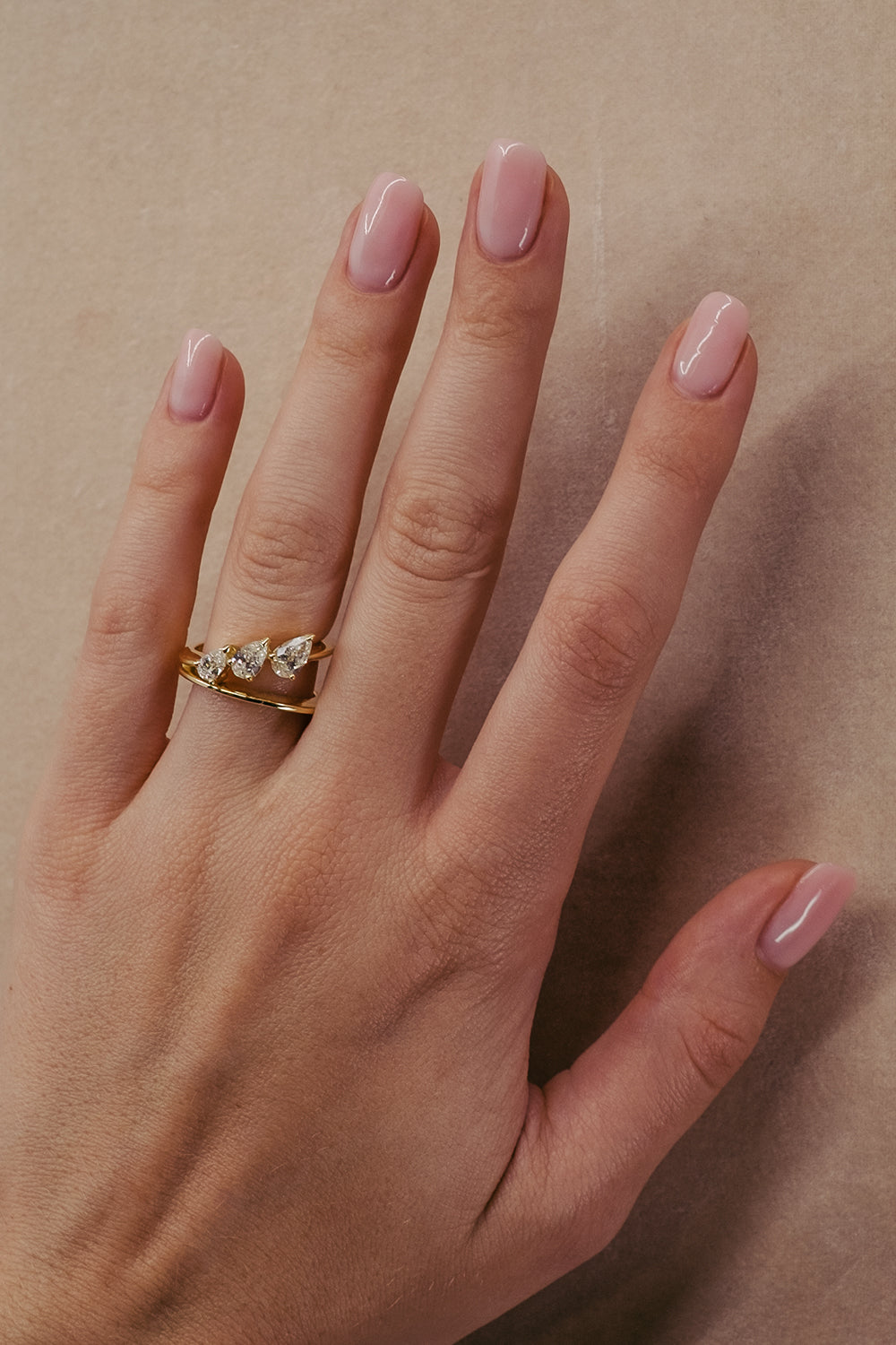 Trinity Pear Cluster Ring