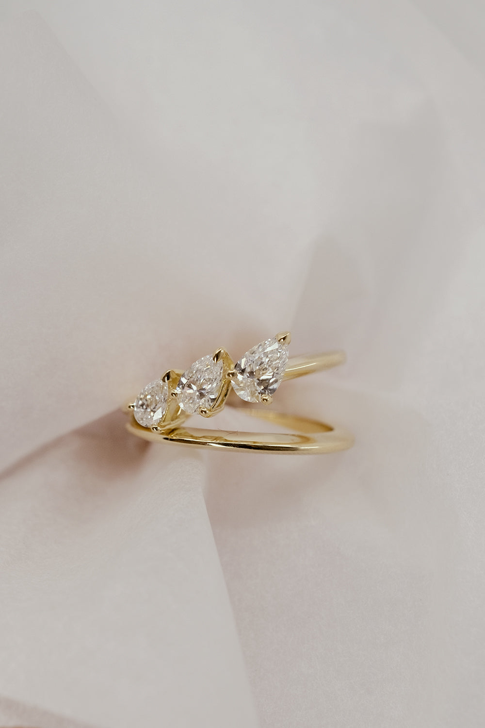 Trinity Pear Cluster Ring