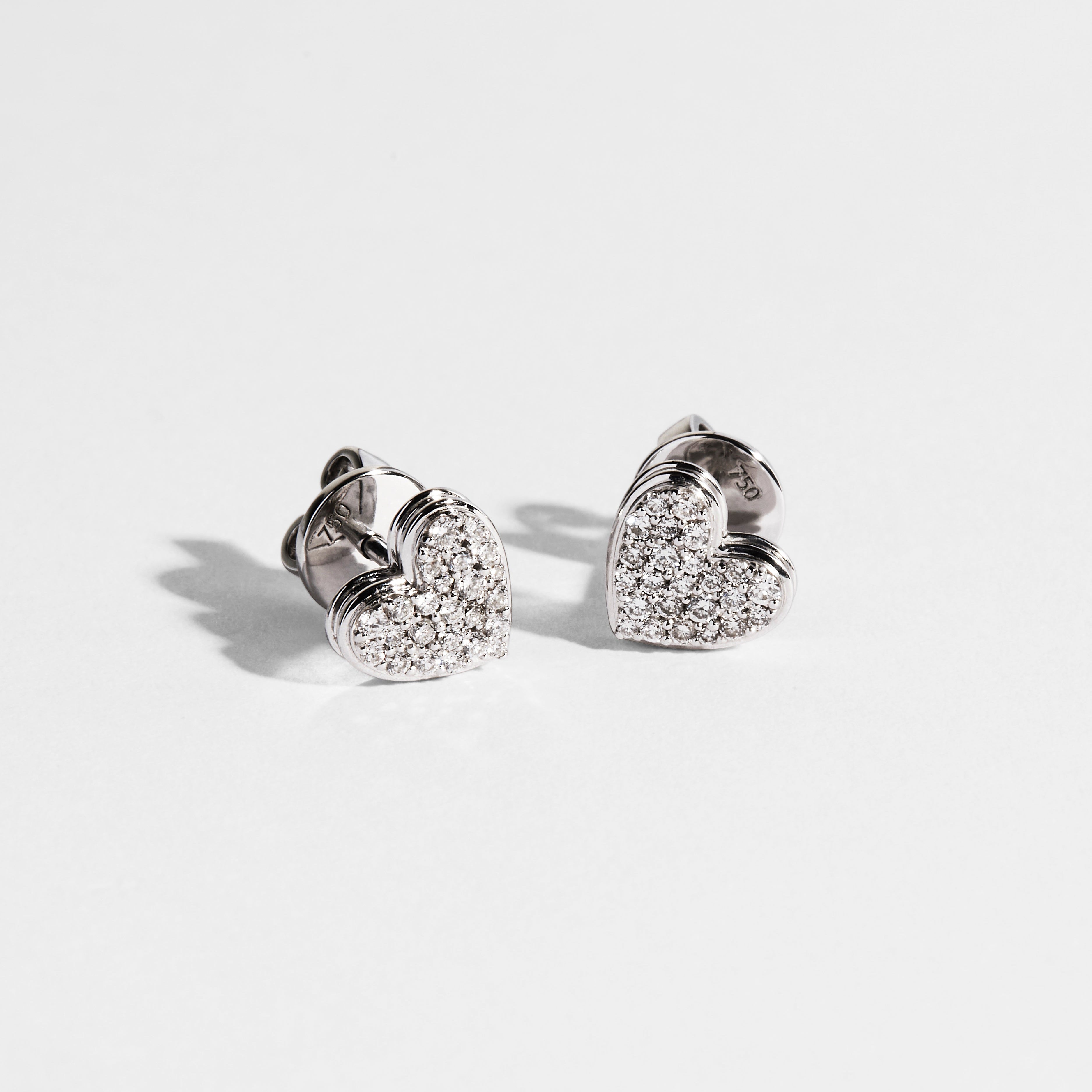 Heart-Shaped Stud Earrings