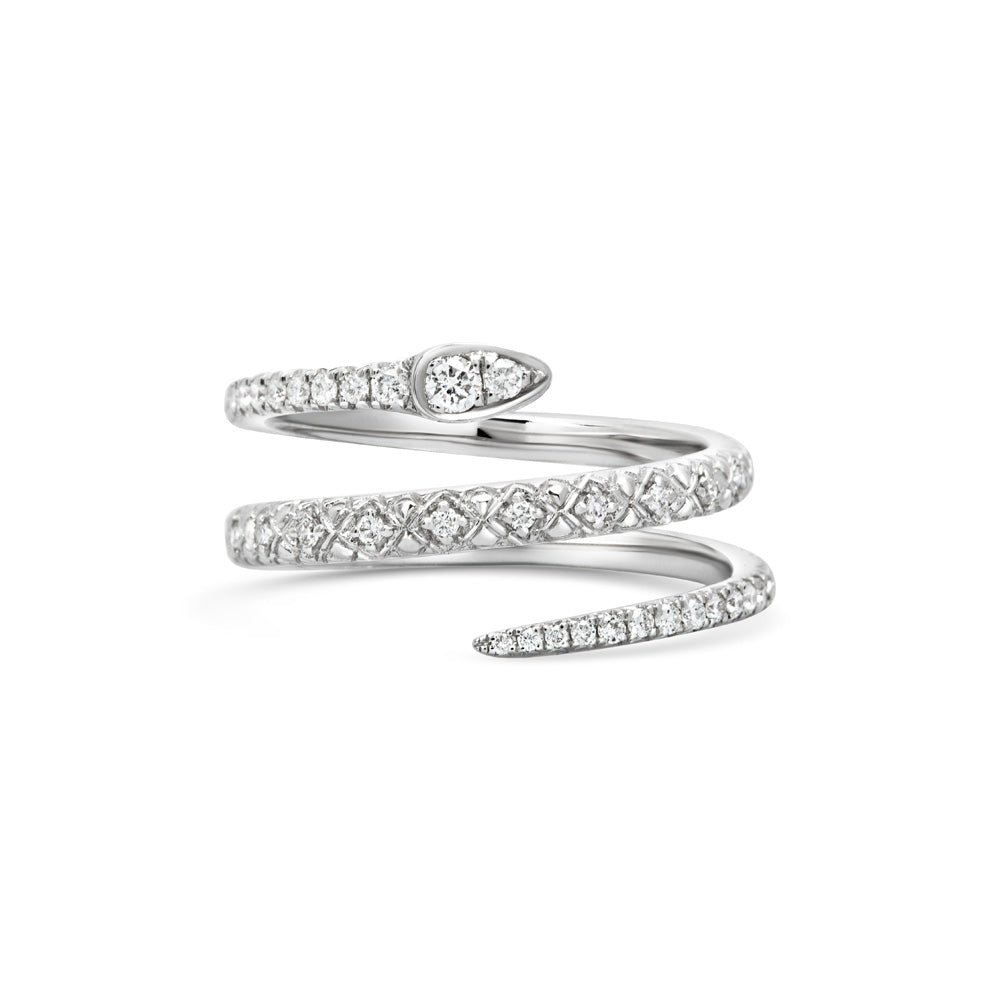 Serpent Diamond Ring