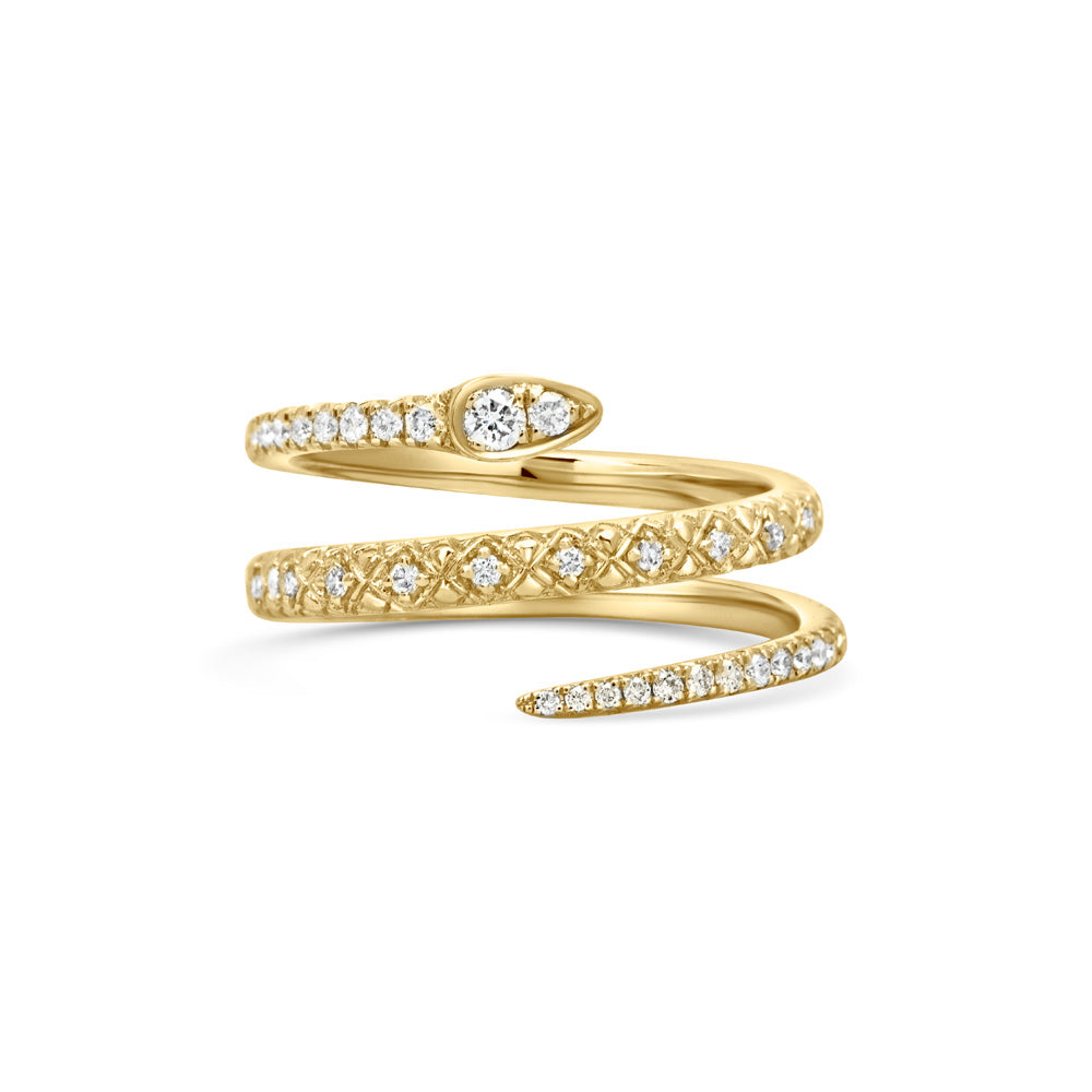 Serpent Diamond Ring