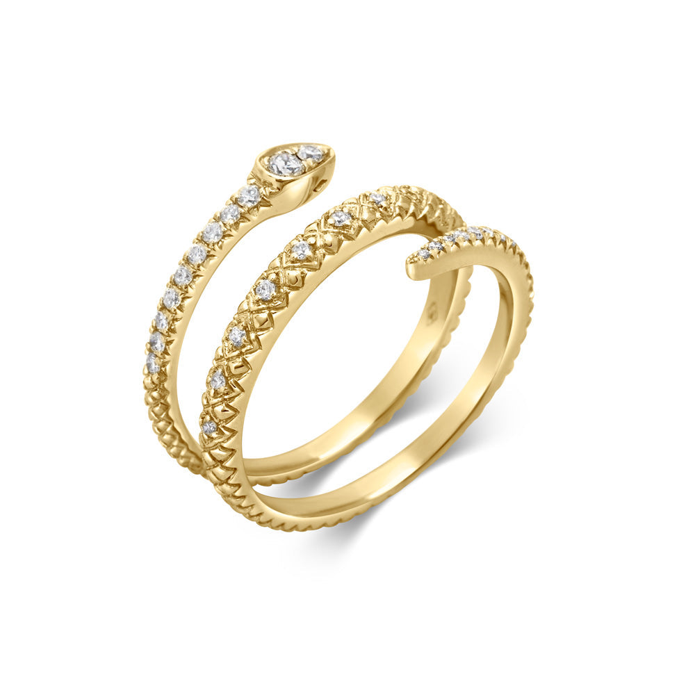 Serpent Diamond Ring