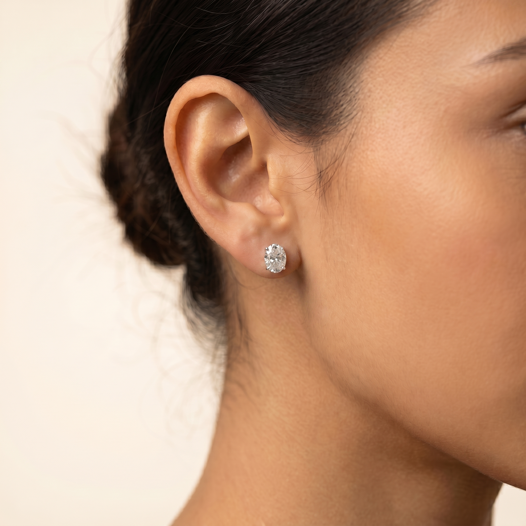 Kishani Aura 1.5ct Oval Diamond Studs