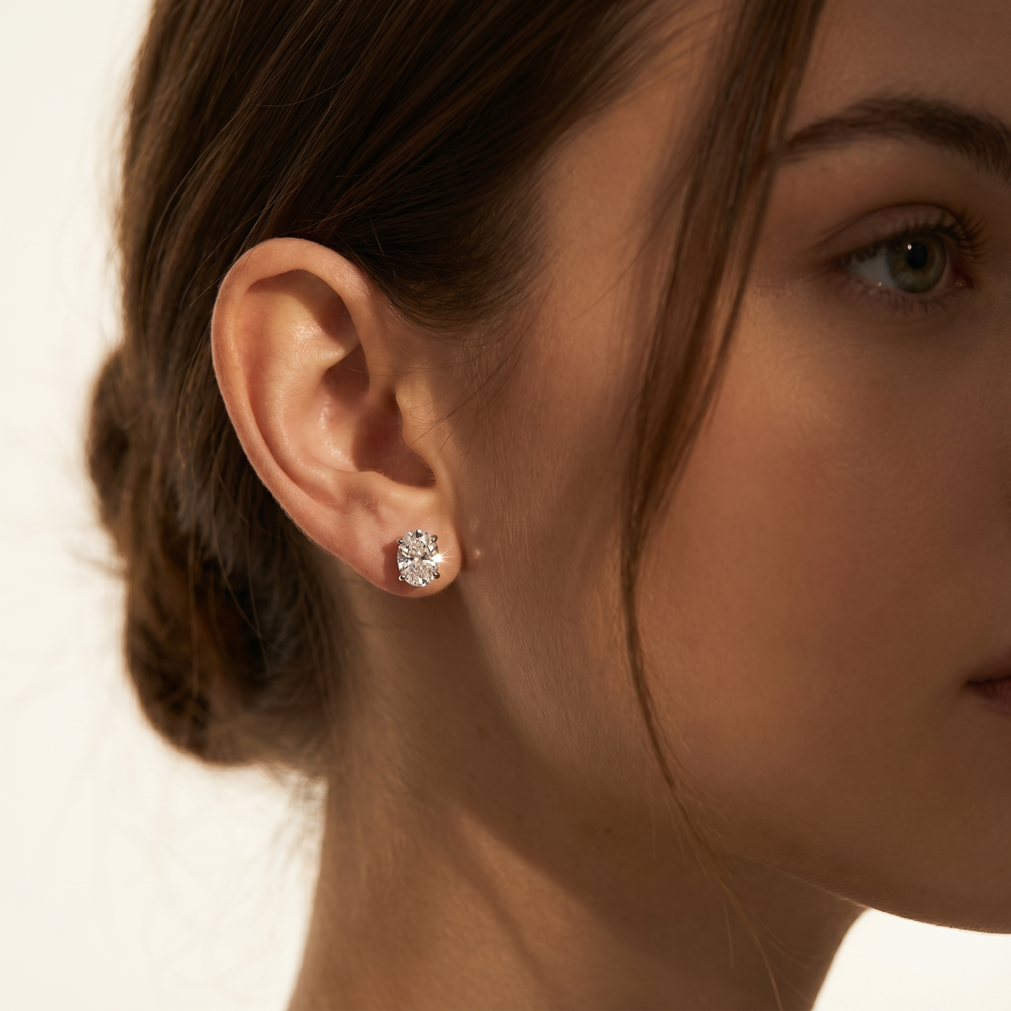 Kishani Aura 1.5ct Oval Diamond Studs