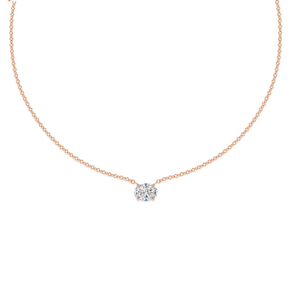 Kishani Riva Oval Diamond Necklace
