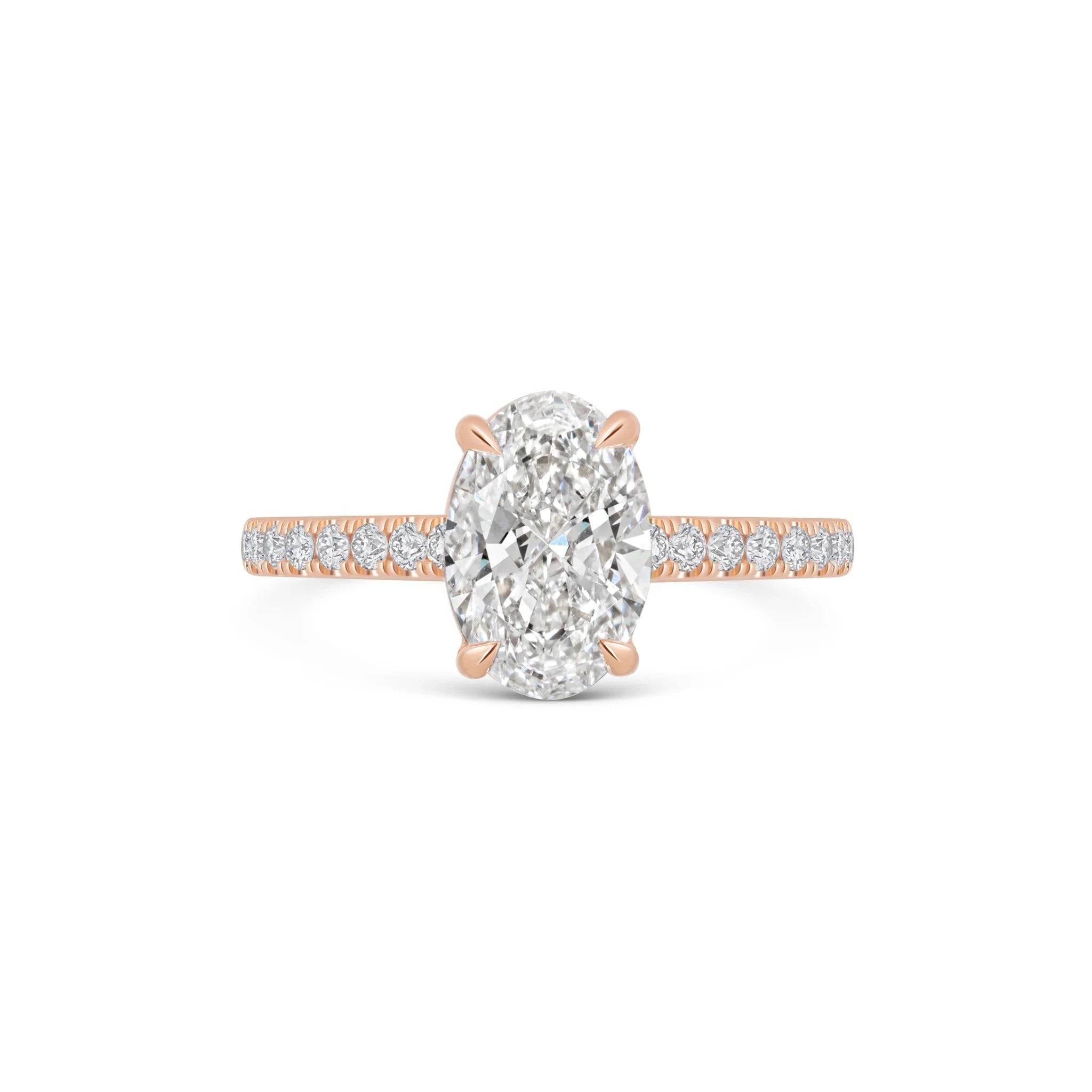 Dries Pavé Oval Halo Ring