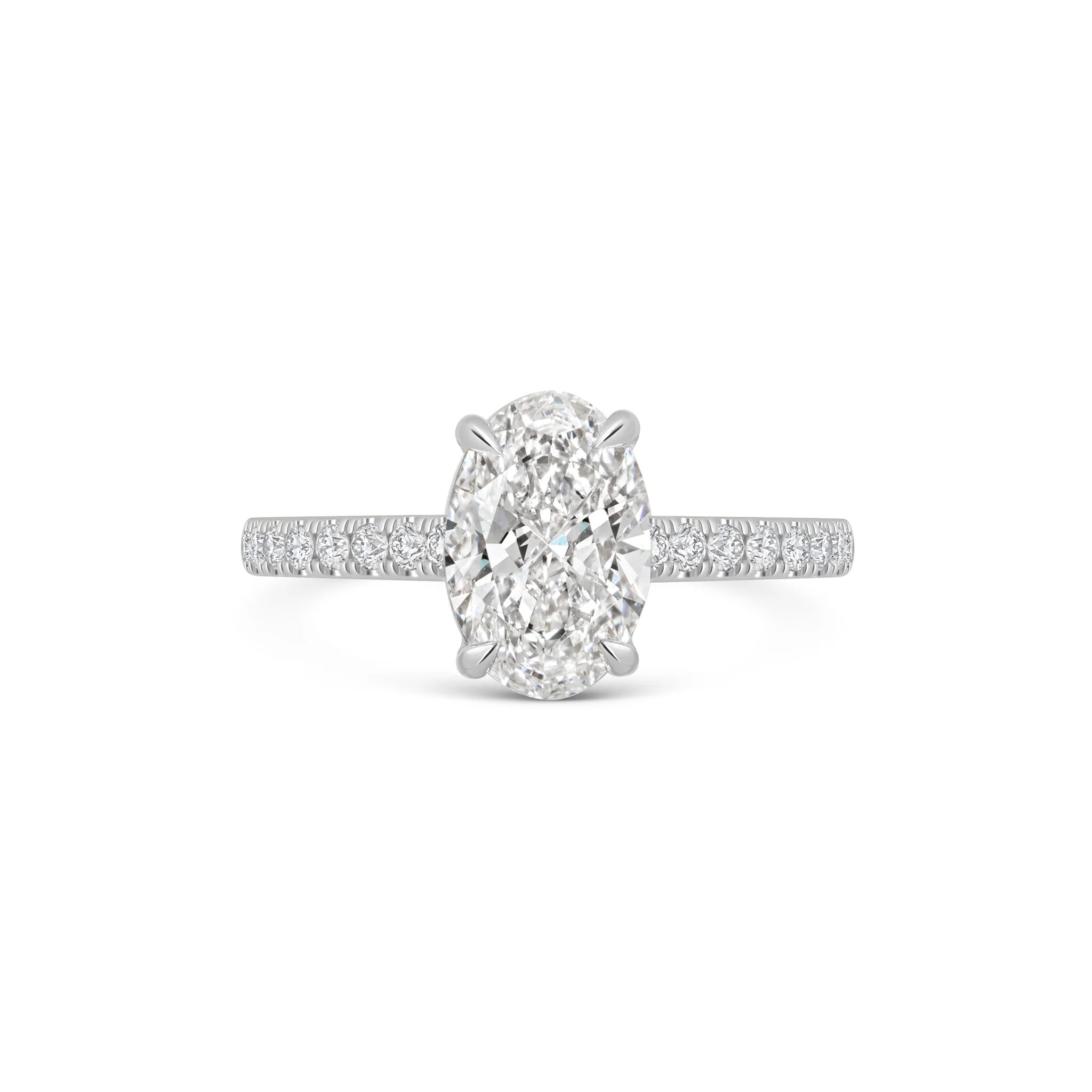 Dries Pavé Oval Halo Ring