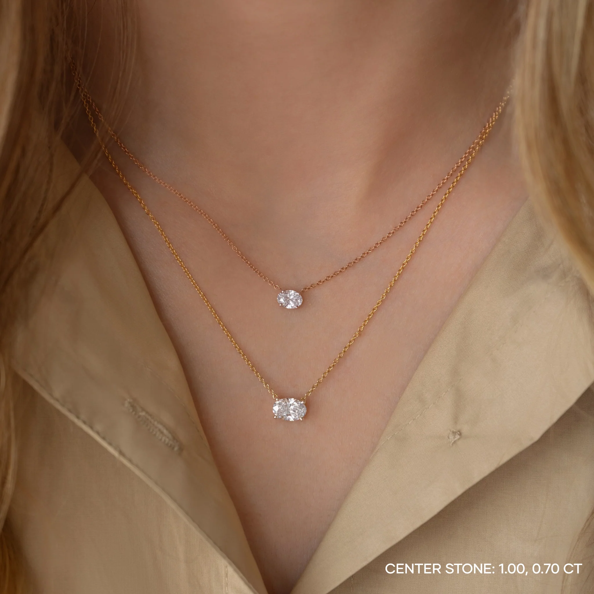 Kishani Riva Oval Diamond Necklace