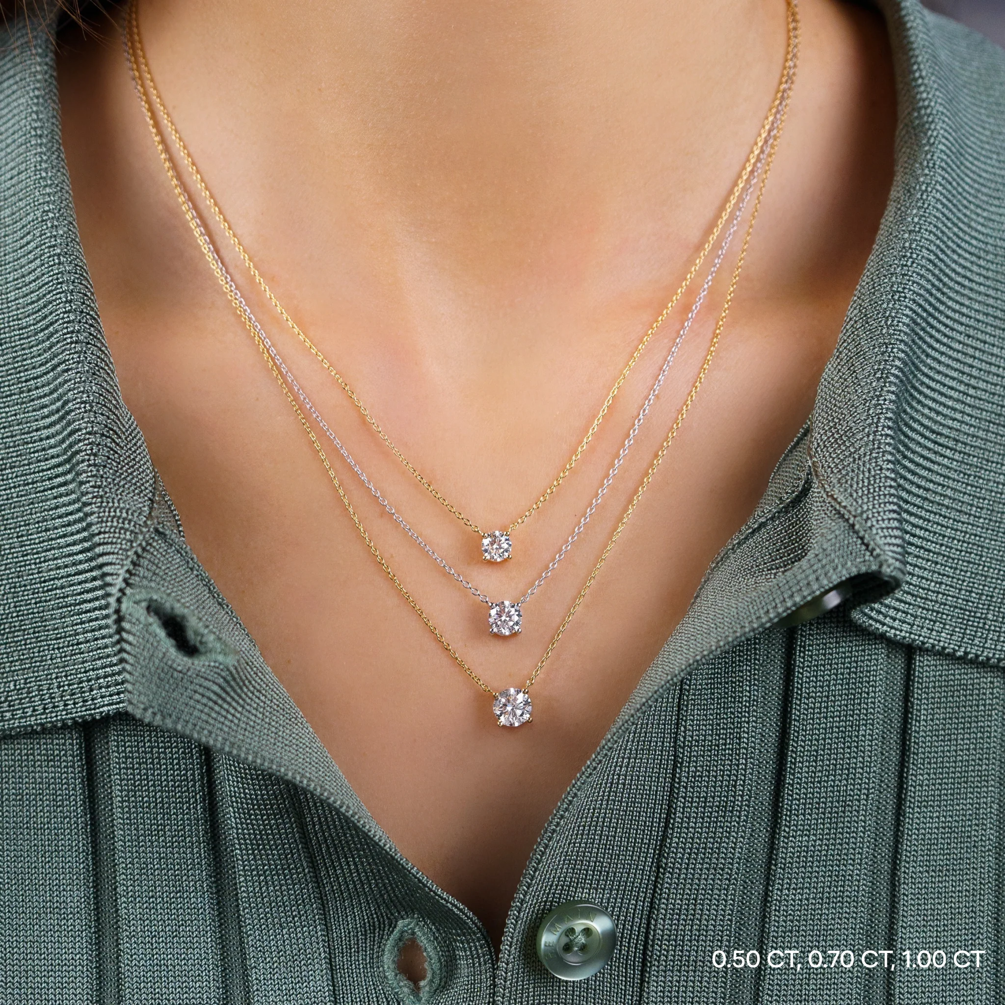 Kishani Nova Round Brilliant Necklace