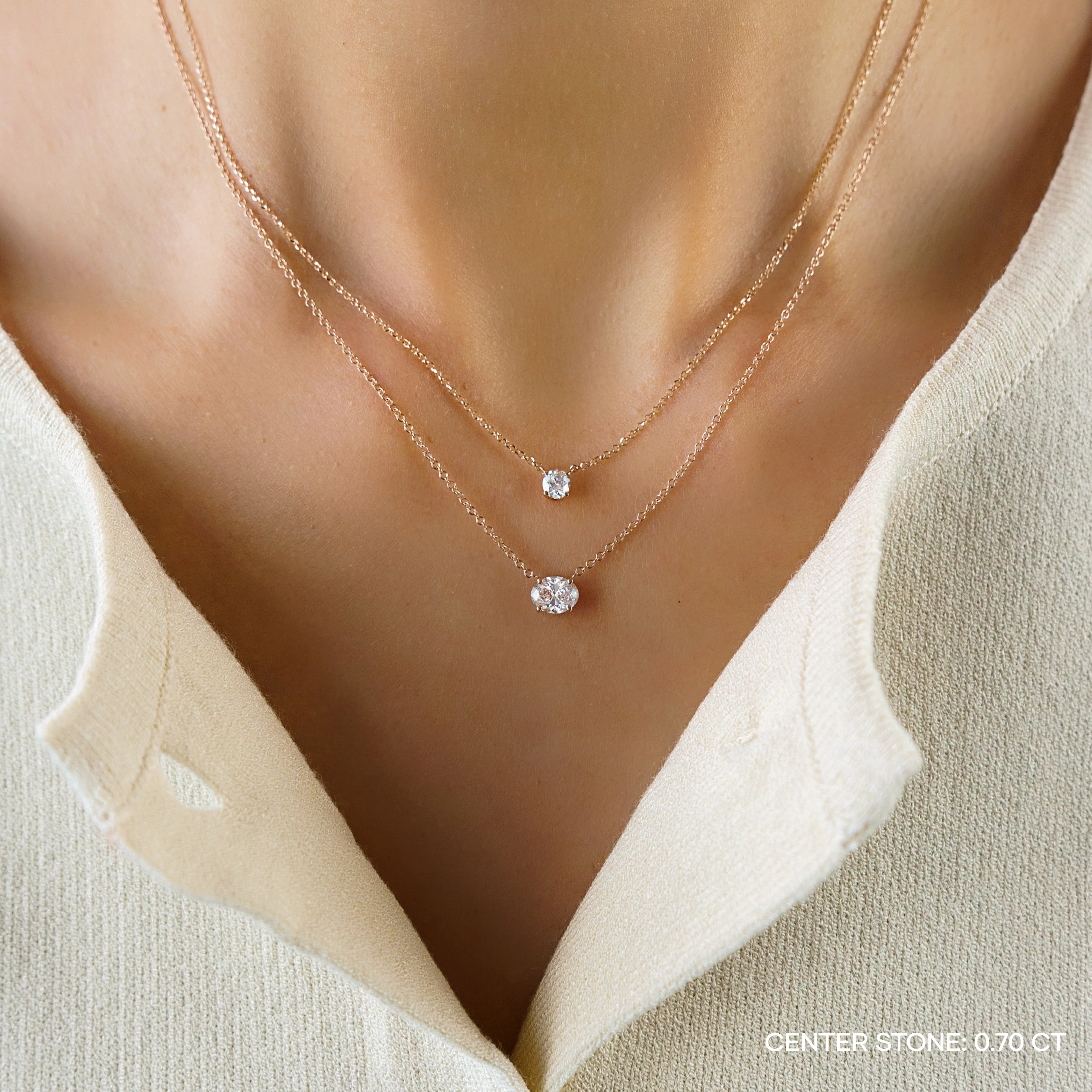 Kishani Riva Oval Diamond Necklace
