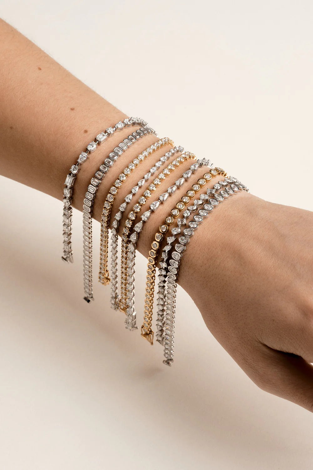 Kishani Luminous Oval Tennis Bracelet