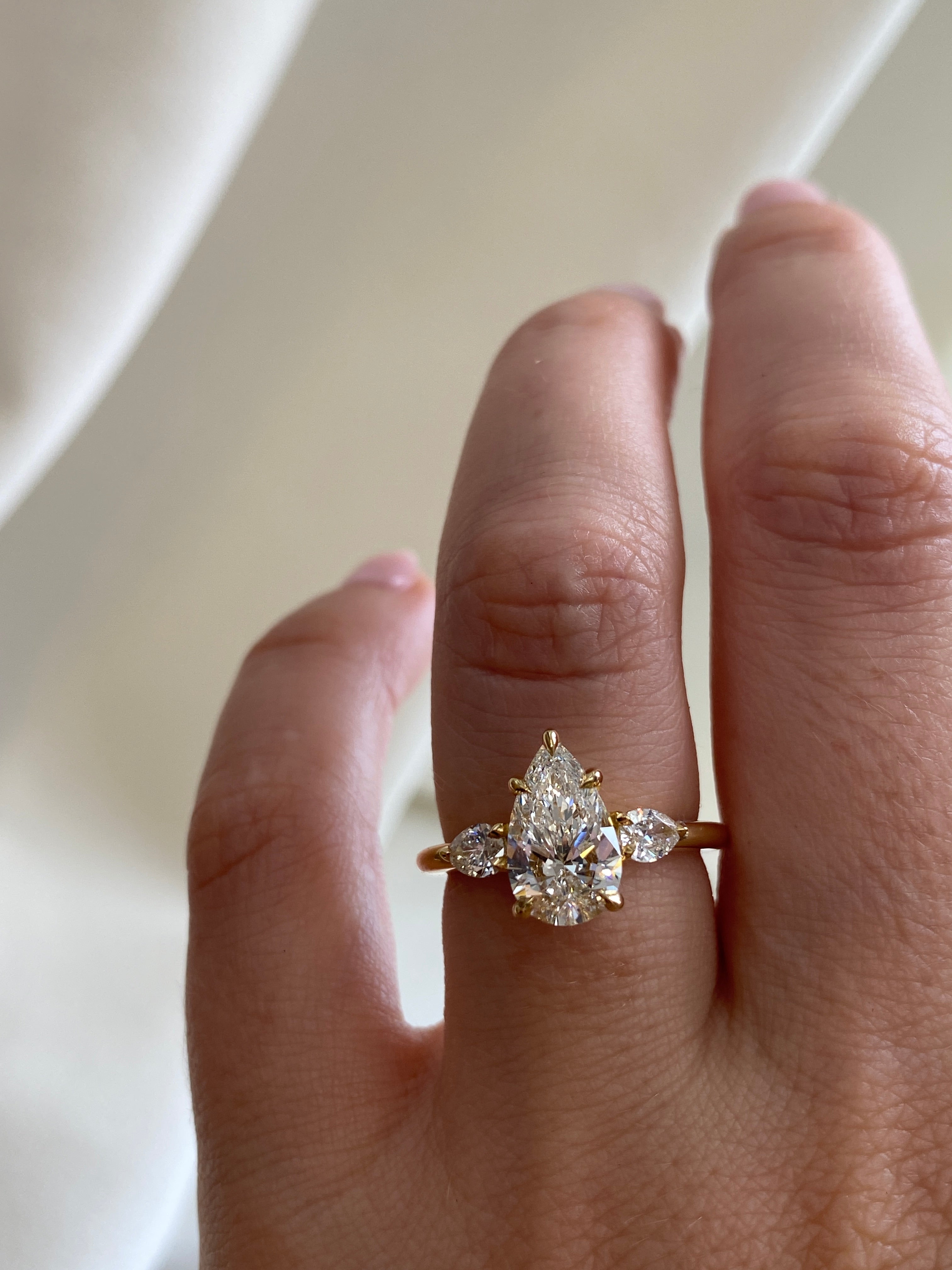 Kishani Orielle Pear Trilogy Ring