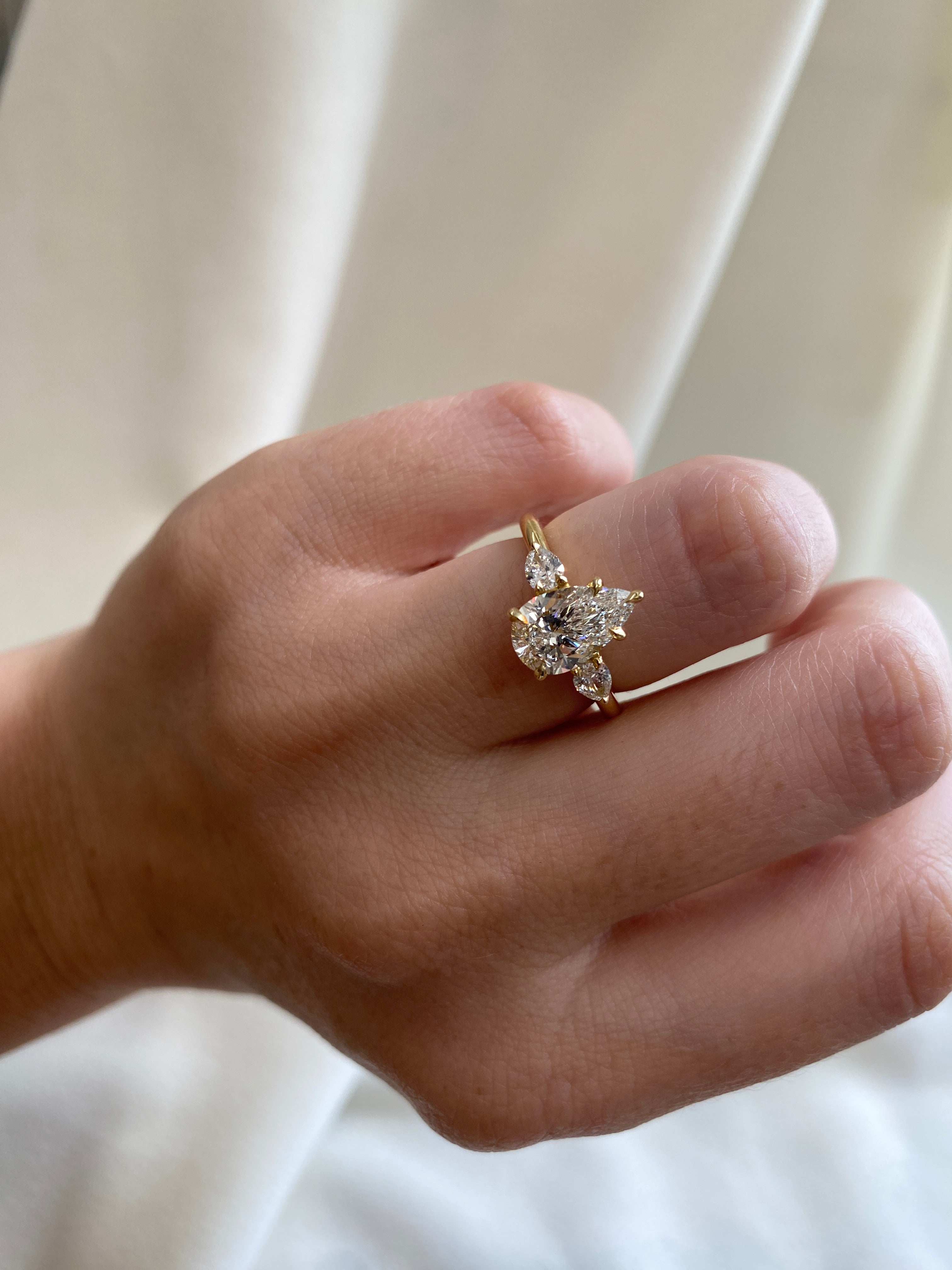 Kishani Orielle Pear Trilogy Ring