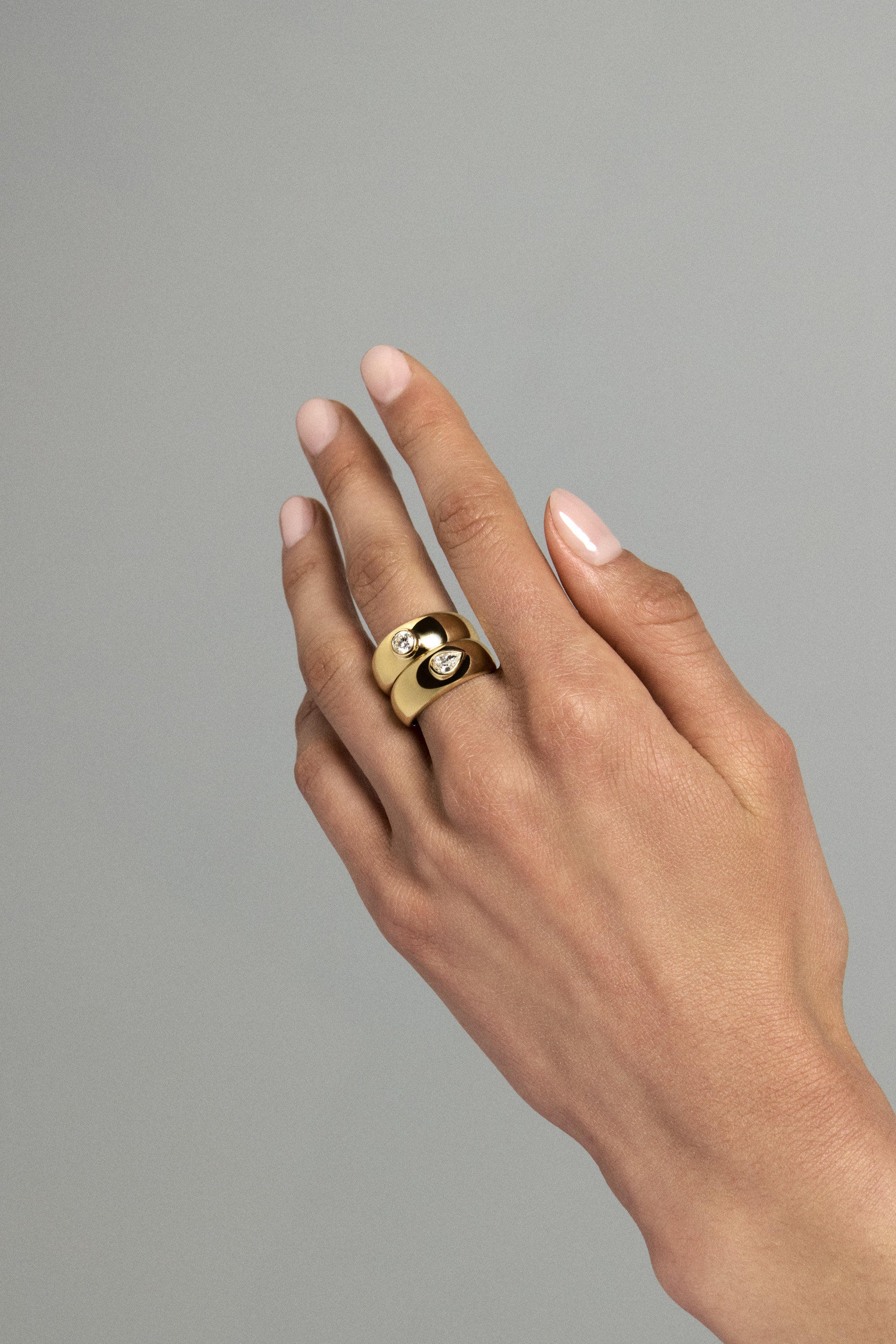 The Pear Diamond Bezel Blob Ring