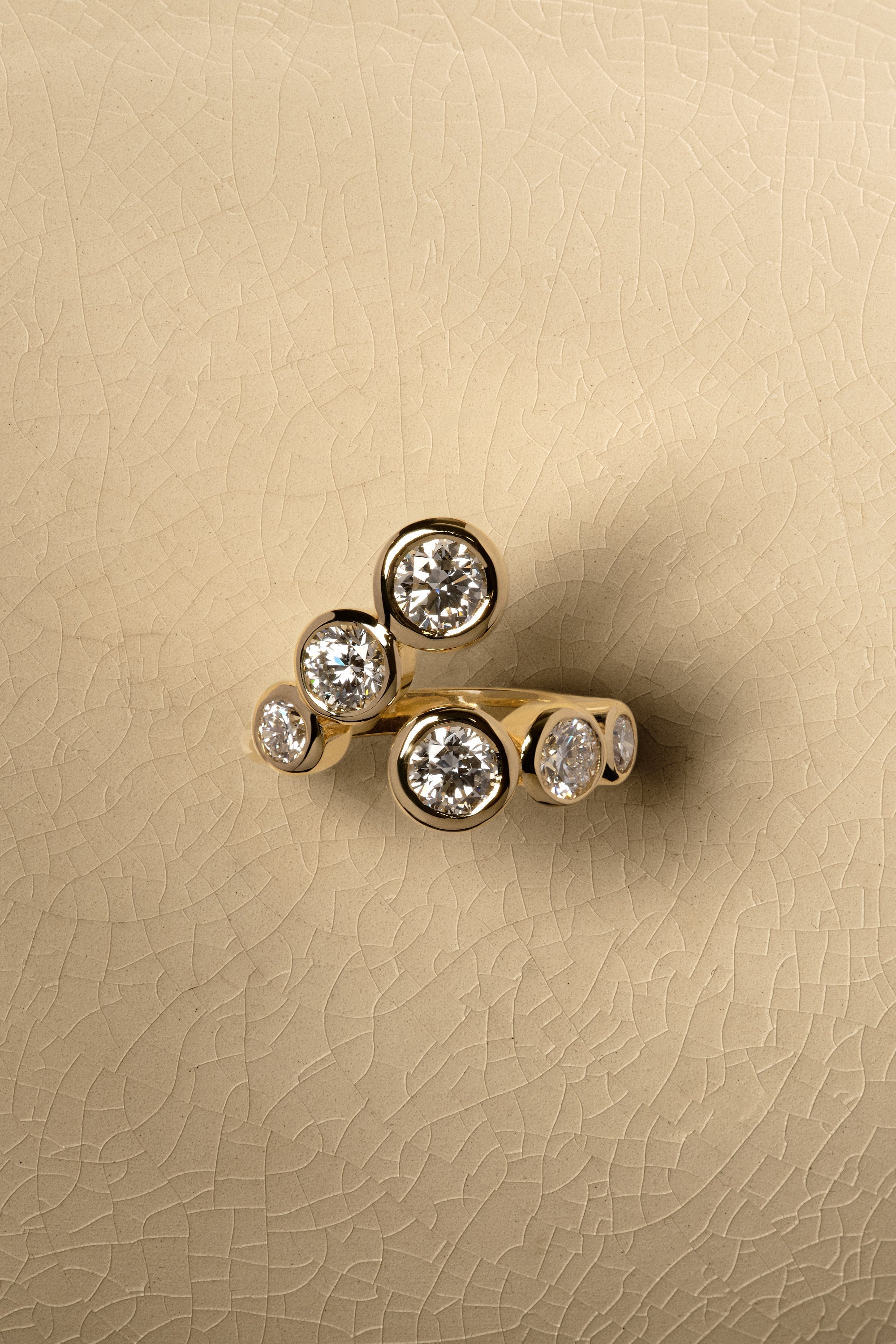 The Round Diamond Bezel Wrap Ring